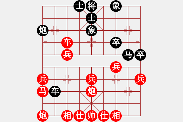 象棋棋譜圖片：砍馬得子 雙炮定中：偏鋒炮王[紅] -VS- 靚仔發(fā)123[黑] - 步數(shù)：50 