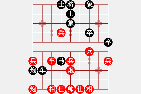 象棋棋譜圖片：砍馬得子 雙炮定中：偏鋒炮王[紅] -VS- 靚仔發(fā)123[黑] - 步數(shù)：60 