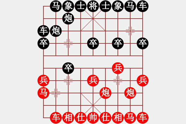 象棋棋譜圖片：11451局 A60-過宮炮局-旋九專雙核-傻瓜 紅先負 小蟲引擎24層 - 步數(shù)：10 