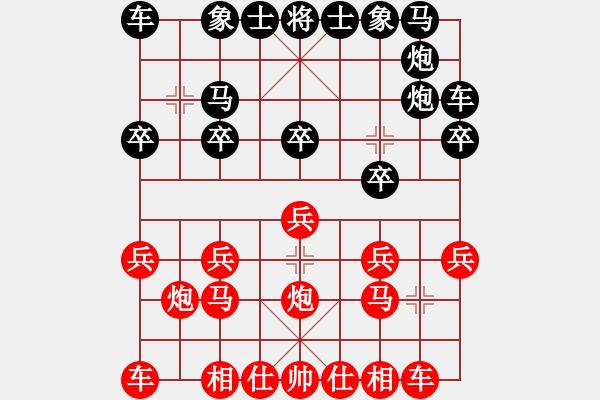 象棋棋譜圖片：鴛鴦炮：吃中兵丟邊車(chē)敗中設(shè)伏 反抽車(chē)勝勢(shì)暈菜再送車(chē) - 步數(shù)：10 