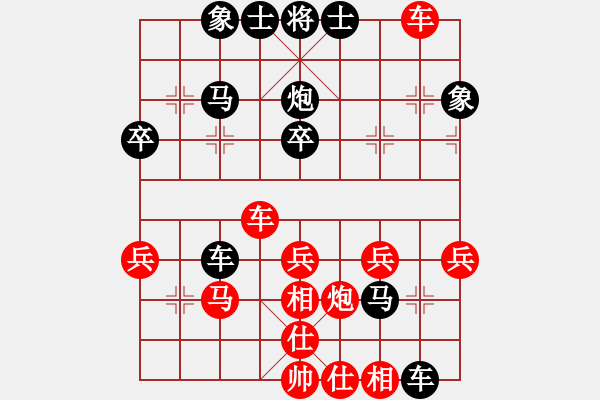 象棋棋譜圖片：軟弱強(qiáng)(3段)-負(fù)-新手請(qǐng)關(guān)照反馬橫車對(duì)五八炮 - 步數(shù)：50 