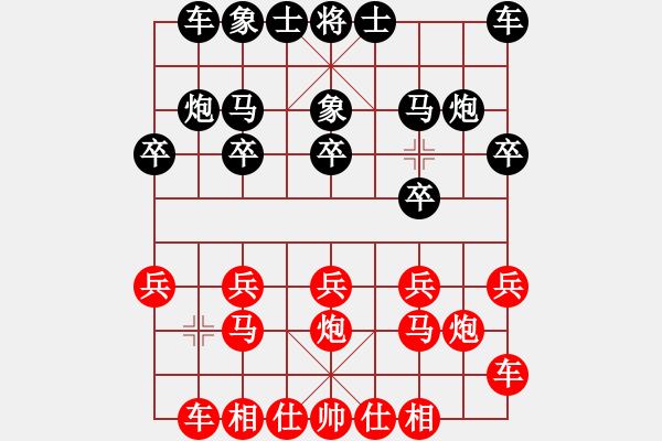 象棋棋譜圖片：后勝網(wǎng)絡(luò)棋手（中炮七路馬對(duì)屏風(fēng)馬） - 步數(shù)：10 