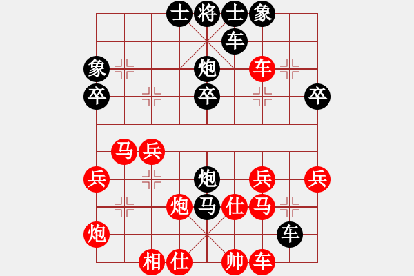 象棋棋譜圖片：三將就餐好(6段)-負-thuday(2段) - 步數(shù)：40 