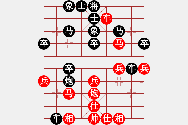 象棋棋譜圖片：寂寞獨(dú)行俠 紅負(fù)葬心【中炮對(duì)左炮封車】 - 步數(shù)：30 