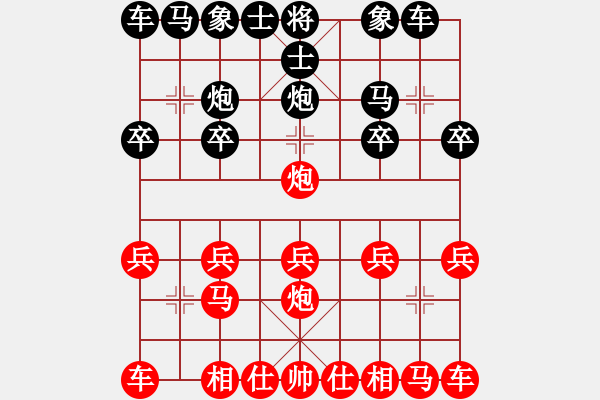 象棋棋譜圖片：孫莎 -紅先勝- 花花 - 步數(shù)：10 