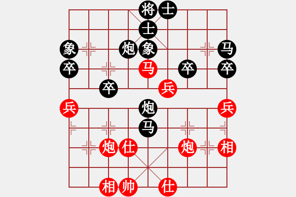 象棋棋譜圖片：《學(xué)習(xí)大師后手》56列炮雙正馬右車跨河捉兵破五七炮邊馬進(jìn)三兵 - 步數(shù)：50 