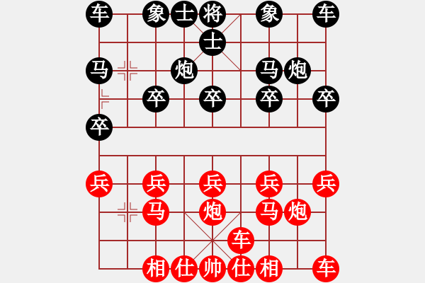 象棋棋譜圖片：橫才俊儒[紅] -VS- 天馬行空[黑] - 步數(shù)：10 