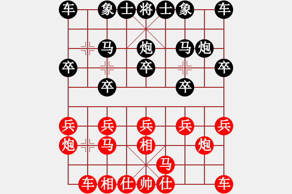 象棋棋譜圖片：試刃(1段)-勝-紅孔雀(5段) - 步數(shù)：10 