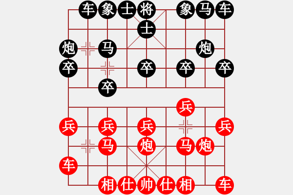 象棋棋谱图片：四川 郎祺琪 和 杭州 王文君 - 步数：10 