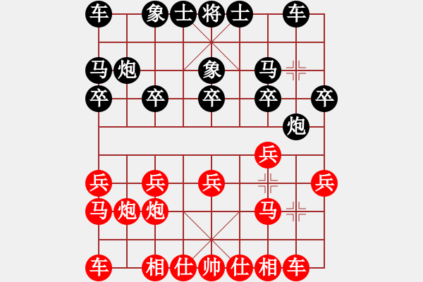 象棋棋譜圖片：連扳二子 反敗為勝：棋苑大怪[紅] -VS- dgh33qq[黑] - 步數(shù)：10 