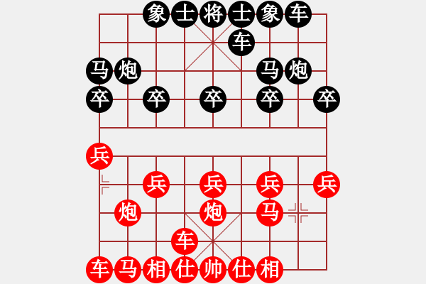 象棋棋譜圖片：橫才俊儒[292832991] -VS- zz[-] - 步數(shù)：10 