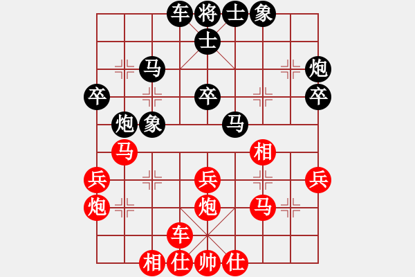 象棋棋譜圖片：南昌小糊涂(3段)-和-快意弈林(1段) - 步數(shù)：30 