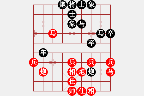 象棋棋譜圖片：先勝原 1 負(fù) 完整電腦分析 - 步數(shù)：40 