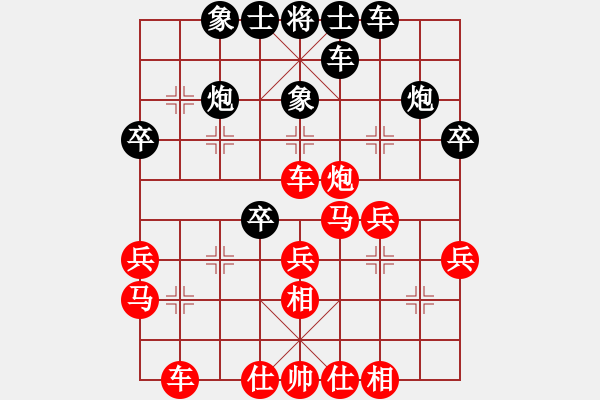 象棋棋譜圖片：中炮對(duì)屏風(fēng)馬左馬盤(pán)河(業(yè)四升業(yè)五評(píng)測(cè)對(duì)局)我先勝 - 步數(shù)：30 