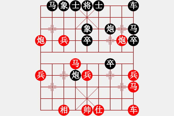 象棋棋譜圖片：起馬局巡河泡vs封車邊馬4唐山棋壇馬9段和錦州巴國(guó)忠月將 - 步數(shù)：30 