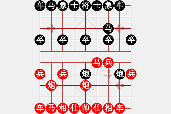 象棋棋谱图片：晋城老虎(9段)-胜-损兵折将(5段) - 步数：10 