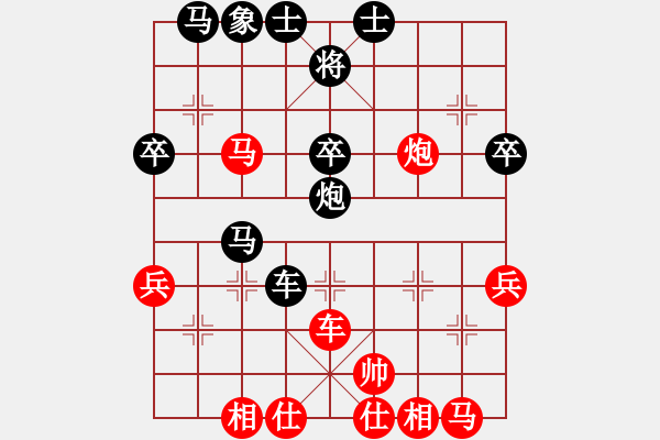象棋棋谱图片：谈谈棋(2段)-和-鲁智深(9段) - 步数：40 