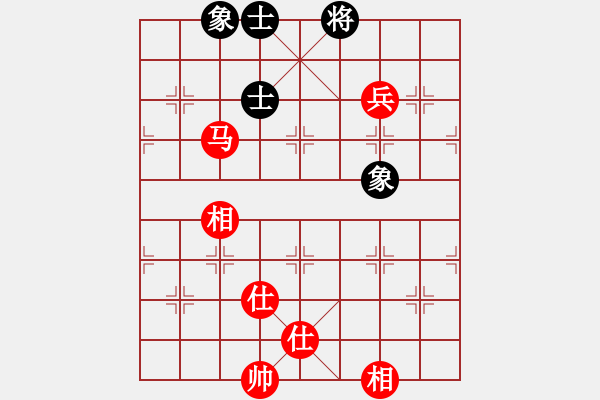 象棋棋譜圖片：7666局 A45-起馬互進七兵局-天天AI選手 紅先和 小蟲引擎23層 - 步數(shù)：150 