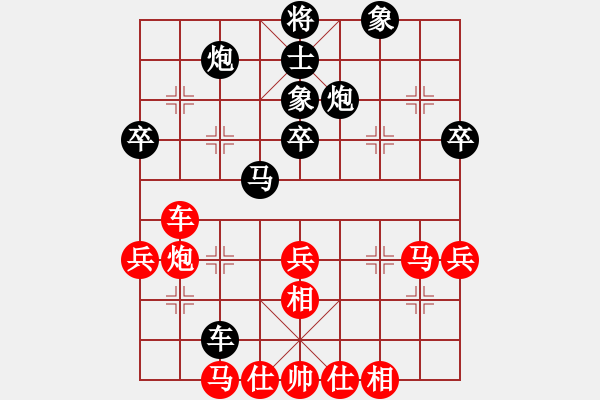 象棋棋譜圖片：pcop(3段)-和-自字信手炮(4段)中炮過(guò)河車七路馬對(duì)屏風(fēng)馬兩頭蛇 - 步數(shù)：60 