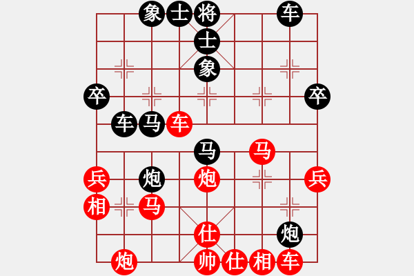 象棋棋譜圖片：鑫福網(wǎng)吧(5段)-勝-haoyunfeng(6段) - 步數(shù)：40 