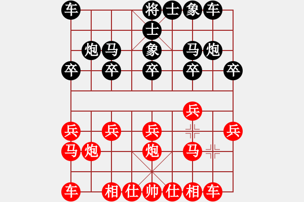 象棋棋譜圖片：葬心紅勝朱某【五七炮對(duì)屏風(fēng)馬】 - 步數(shù)：10 