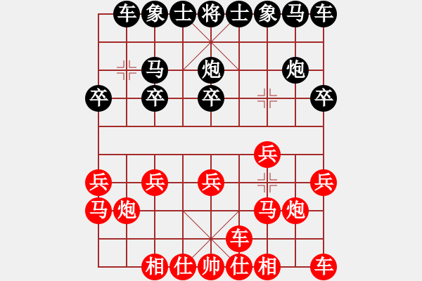 象棋棋谱图片：上海 炮打单提马之炮二平五之及卒3进1 - 步数：10 
