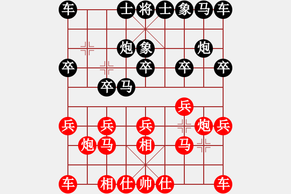 象棋棋譜圖片：★飛相對飛象 細微之處見功力 云霄【紅】負方圓 - 步數(shù)：10 