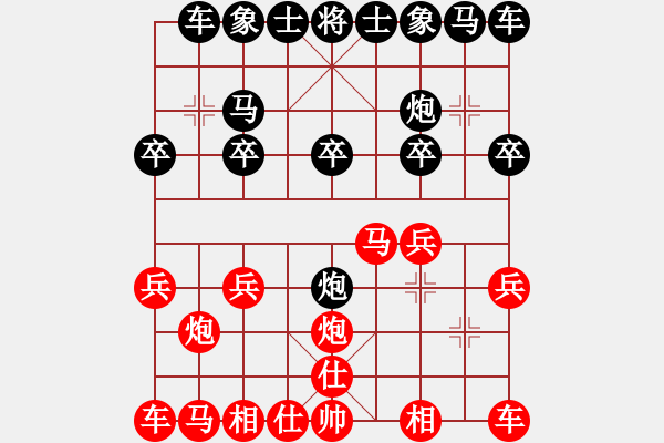 象棋棋譜圖片：失意人生680714紅負(fù)葬心【仙人指路轉(zhuǎn)右中炮對(duì)卒底炮】 - 步數(shù)：10 