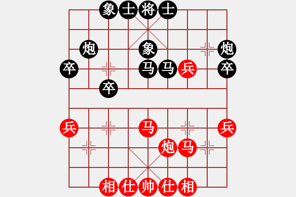 象棋棋譜圖片：2018.4.7.4好友二十分鐘后負(fù)馬俊馳.pgn - 步數(shù)：40 