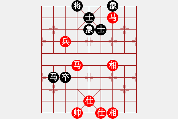 象棋棋譜圖片：224 - 雙馬高兵仕相全例和馬高卒士象全 - 步數(shù)：20 