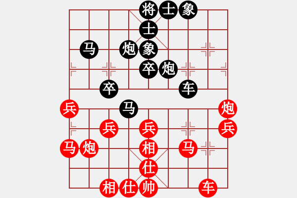 象棋棋譜圖片：品棋強[紅] -VS- jonysss[黑] - 步數(shù)：40 