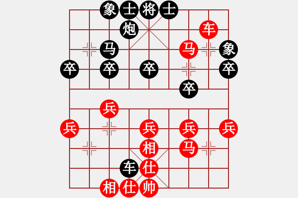 象棋棋譜圖片：佳佳測試一(6段)-和-風中的紅兵(9段) - 步數(shù)：40 