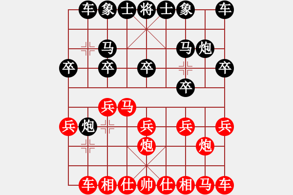 象棋棋譜圖片：無(wú)極幫怪手(風(fēng)魔)-勝-人人之間(無(wú)極)中炮對(duì)后補(bǔ)列炮卒3進(jìn)1 - 步數(shù)：10 