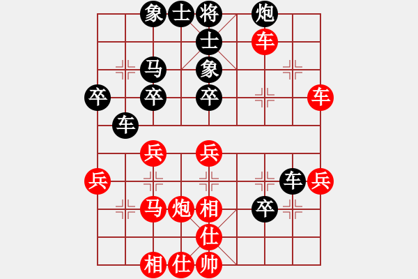 象棋棋譜圖片：zhongguodx(8段)-和-咪兔耳朵(7段) - 步數(shù)：40 