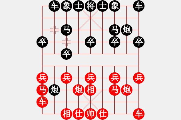 象棋棋譜圖片：‖棋家軍‖[474177218] -VS- 大度[3161116271] - 步數(shù)：10 