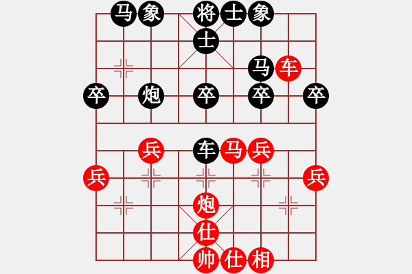 象棋棋譜圖片：一馬踏平川(月將)-負(fù)-老馬識(shí)途(8段)B32 中炮急進(jìn)左馬對(duì)反宮馬 - 步數(shù)：40 