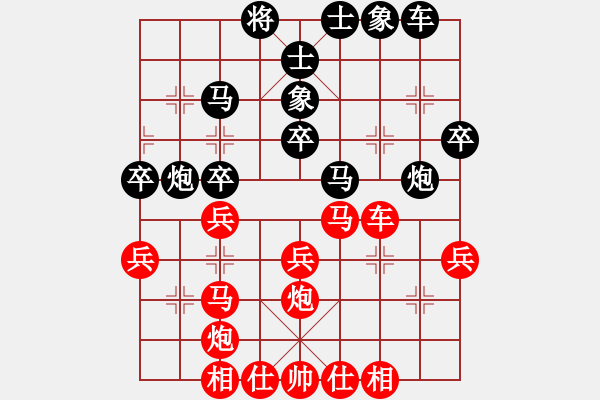 象棋棋譜圖片：冷雨敲窗[紅]-VS-七★快樂布衣[黑] - 步數(shù)：30 