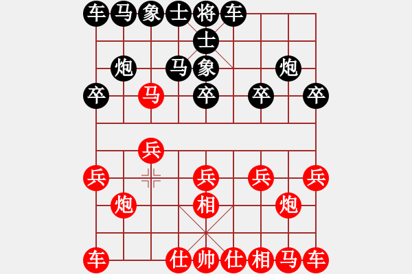 象棋棋谱图片：负分太后 鱼[红] -VS- 二肥[黑]（3） - 步数：10 