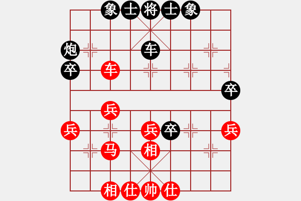 象棋棋譜圖片：不是高手[紅] -VS- 鐵蛇狂舞許紅[黑] - 步數(shù)：40 