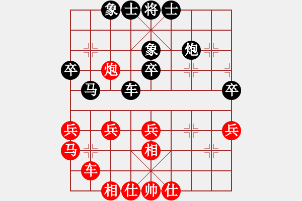 象棋棋譜圖片：臺(tái)北射手(7段)-和-要成為棋士(6段) - 步數(shù)：40 