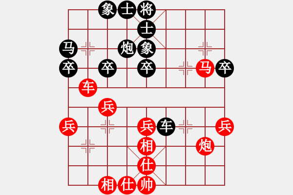 象棋棋谱图片：河北金环建设 陆伟韬 胜 广东碧桂园 许国义 - 步数：40 