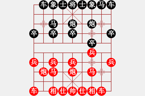 象棋棋譜圖片：仙人指路轉(zhuǎn)斗列炮（黑勝） - 步數(shù)：10 