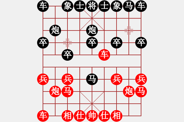 象棋棋譜圖片：柳樹[2745308239] -VS- 　象棋少將　[1317204105] - 步數：10 