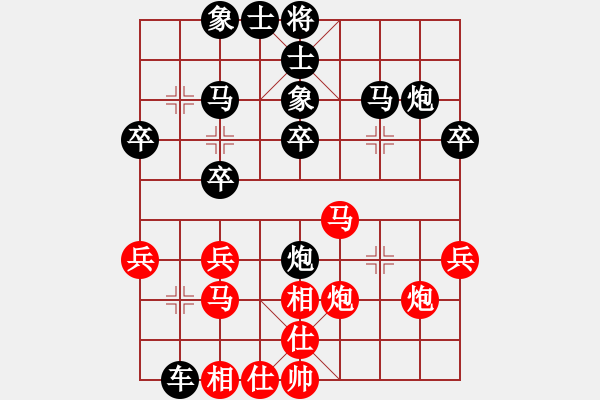 象棋棋譜圖片：《學(xué)習(xí)大師后手 》屏風(fēng)馬右炮封車破中炮正馬右橫車 - 步數(shù)：30 