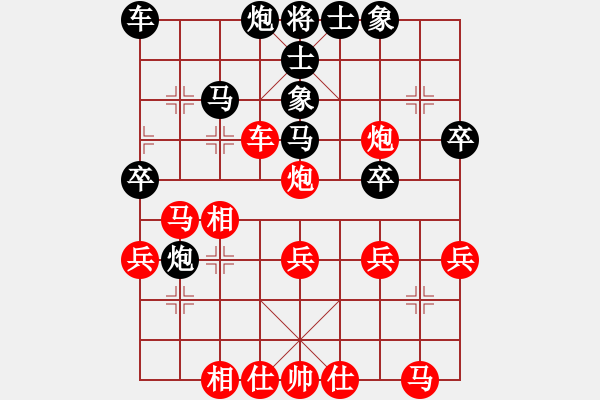 象棋棋譜圖片：nguyenduy(8段)-和-xiaobei(7段) - 步數(shù)：30 