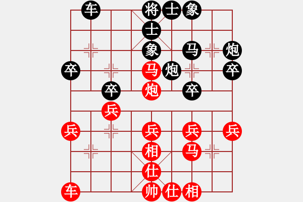 象棋棋譜圖片：東園公園(3段)-負(fù)-荊州神州行(5段) - 步數(shù)：30 