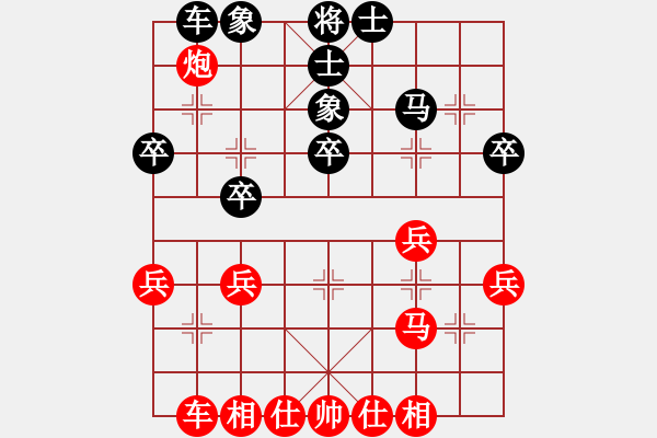 象棋棋譜圖片：葬心紅勝groseadler【中炮對(duì)列炮】 - 步數(shù)：30 