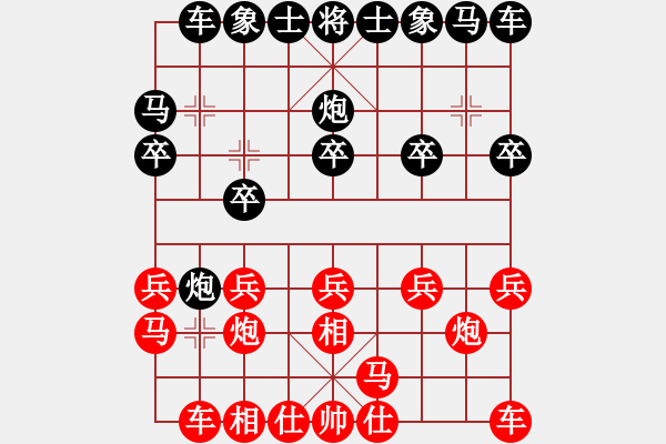 象棋棋谱图片：yirenweibe(3段)-胜-外来者(2段) - 步数：10 