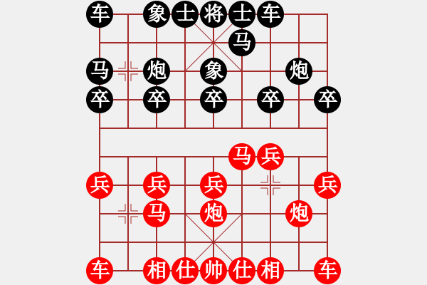 象棋棋譜圖片：人腦MHKunkka[黑] -VS- 【中】蓮花棋士[紅] - 步數(shù)：10 