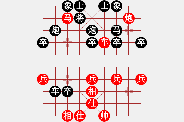 象棋棋譜圖片：2022.2.2.4JJ五分鐘后勝飛相局對左中炮 - 步數(shù)：30 